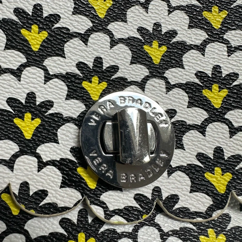 Vera Bradley Scallop Hipster crossbody bag purse Petal Paisley black yellow - Picture 11 of 11